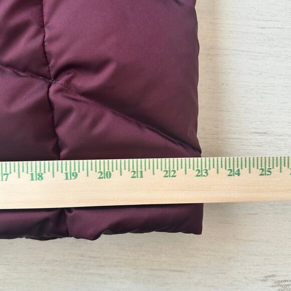 Lands' End Women's Down Shimmery Bergundy Purple Long Parka Size Medium - Picture 12 of 16